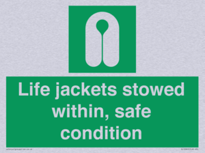 Life jackets stowed within